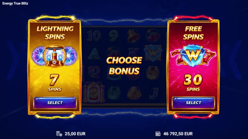 Energy True Blitz - pilihan varian Lightning Spins